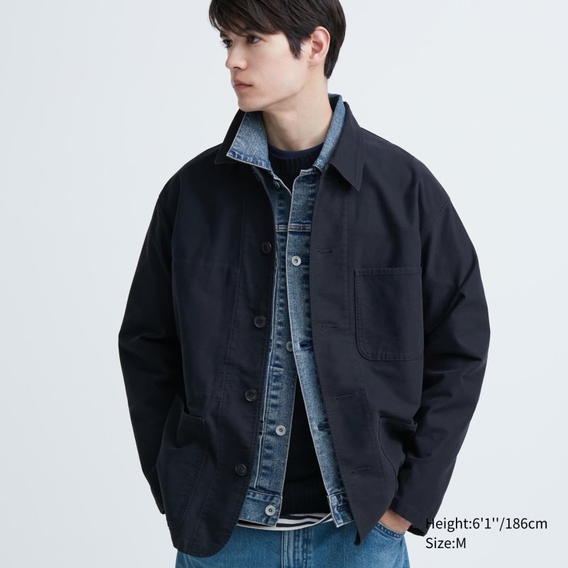 Vestes Uniqlo Utility Homme Bleu | 6725256