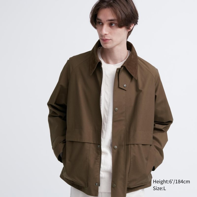 Vestes Uniqlo Utility Short Homme Marron | 959053