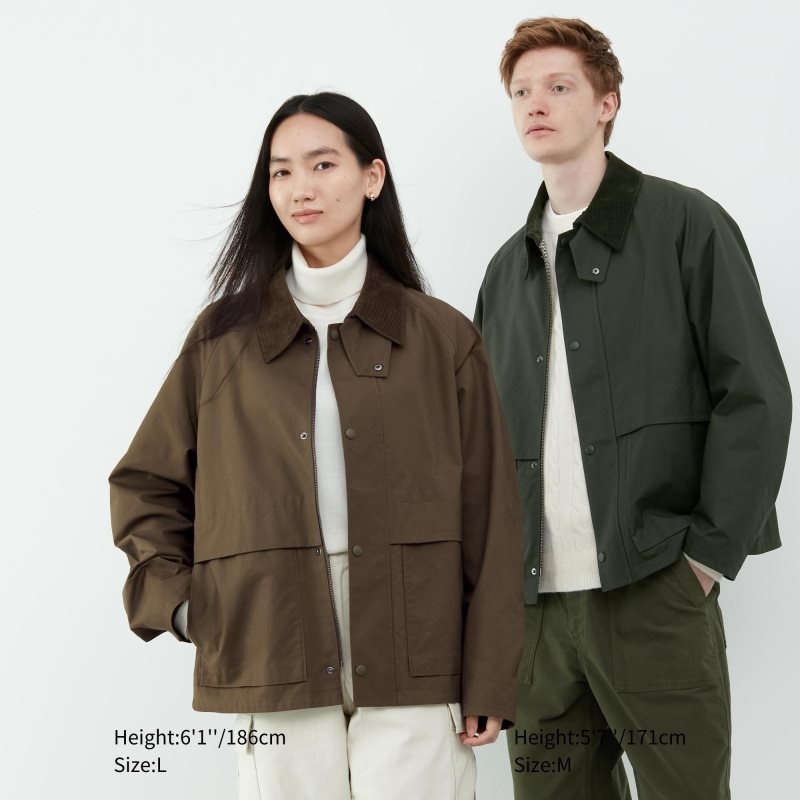 Vestes Uniqlo Utility Short Homme Vert Olive | 2025021