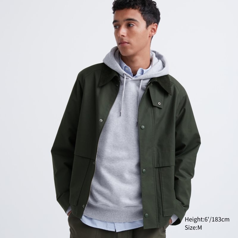 Vestes Uniqlo Utility Short Homme Vert Olive | 2025021
