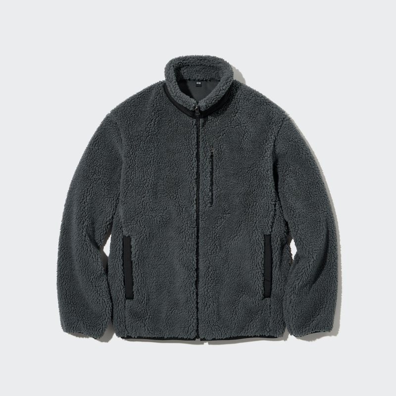 Vestes Uniqlo Windproof Outer Fleece Homme Grise | 4158315