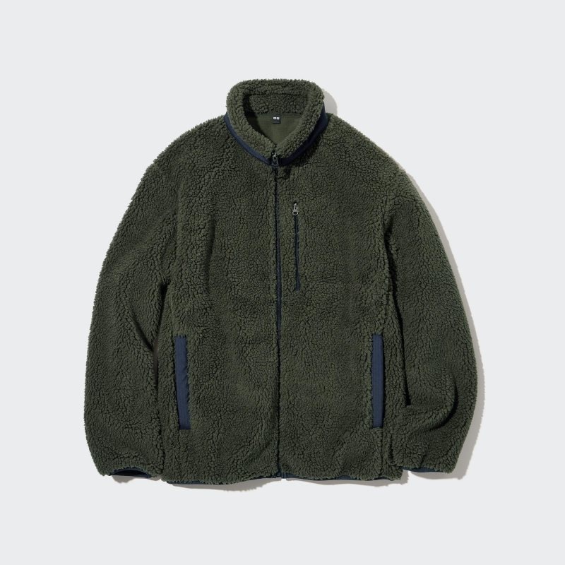 Vestes Uniqlo Windproof Outer Fleece Homme Vert Olive | 5544055