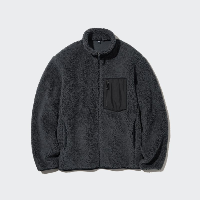 Vestes Uniqlo Windproof Outer Fleece Homme Grise | 67959