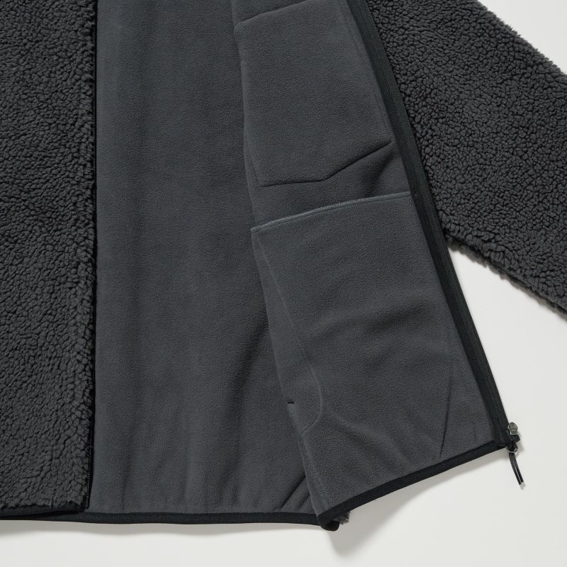 Vestes Uniqlo Windproof Outer Fleece Homme Grise | 67959